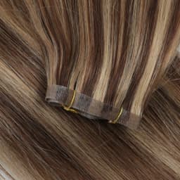 Invisible Long PU Tape Weft Human Hair Bundles Real Natural Hair Seamless Hand Tied Injected Tape In Hair Extensions Thick Ends