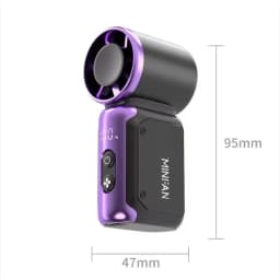 BAOTAI Portable Mini Handheld Turbo Fan LED Display Mini High Speed Handheld Fan, Outdoor Cooling,Desk Fan, Rechargeable Fan