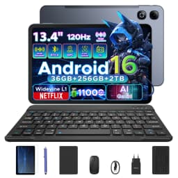 DOOGEE U13 Pro 2 in 1 Tablet PC 13.4" 120Hz Display Android 16 11000mAh Battery 36GB RAM(6+30) 256GB ROM Gemini AI Netflix Widevine L1 Supports Smart Pad