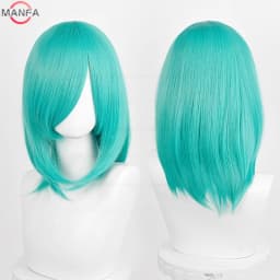 40cm Medium Basic Anime Cosplay Wig Bang Blond Black White Red Pink Green Brown Gold Blue Heat Resistant Synthetic Hair Wigs