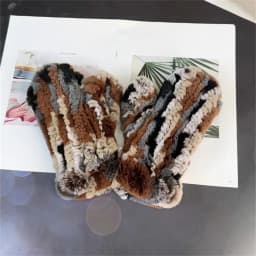 Women's Winter Warm Real Rex Rabbit Fur Gloves Good Elastic Ladies Fur Mittens Girls Outdoor Warm Natural Rex Rabbit Fur Mittens