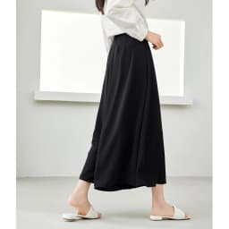 VIMLY Black Wide-Leg Pants 2026 Autumn Flowy Ankle-Length Side Zipper Detail Trousers Office Lady Commuter Fashion Bottoms A1738