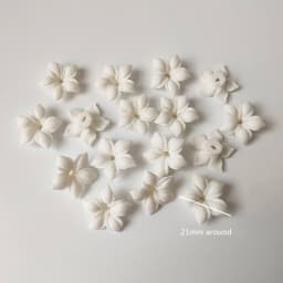 50pcs Handmade Ceramic Flower Material White Color Porcelain Floral Hair Accessories For DIY Jewelry Make Parts
