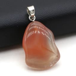 Natural Semi-precious Stone Pendant Irregular Cherry Blossom Agate for DIY Jewelry Making Necklace Size15x20-18x25