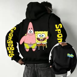 SpongeBob SquarePants and Patrick Star Cartoon Anime 2026 New Spring and Autumn Men's and Women's Fashion Hooded Sports Hoodies