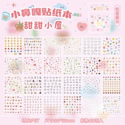 28sheets Kawaii Mini Cartoon Sticker Book DIY Diary Album Scrapbook Handmade Collage Material Cute Children's Stickers