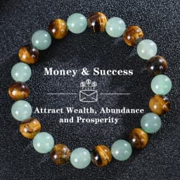 Natural Stone Bracelet Tiger Eye Stone Crystal Wealth Money Success Bracelet Men's and Women's Bracelets 호안석팔찌
