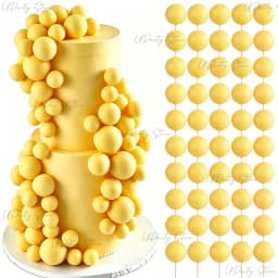 50/100pcs Cake Ball Picks Topper Wholesale 4 Sizes Foam Balls Cake Toppers for Birthday Christmas Wedding Cake Decoration Favor