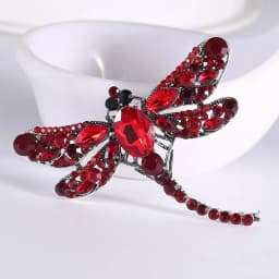 Large Size Luxury Crystal Dragonfly Brooch Colorful Rhinestone Insect Brooches Girls Cute Pins Personality Corsage Accessories