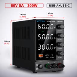 Wanptek Laboratory Power Supply 30V 5A 30V 10A 60V 5A 120V 3A Adjustable Bench DC Power Supply