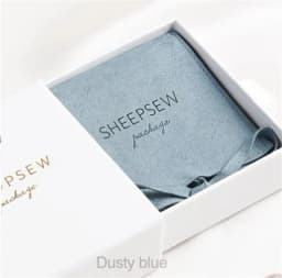 SheepSew Elegant Personalized Jewelry Packaging Set Custom Deboss Embossed Logo Drawer Box With Soft Suede Pouch For Wedding Bir