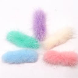 5pcs Real Natural Mink Pompon Bowknot 2*6cm Fur Pompom Balls Bow Tie Fluffy Pompones for Diy Jewelry Craft Supplies Accessories