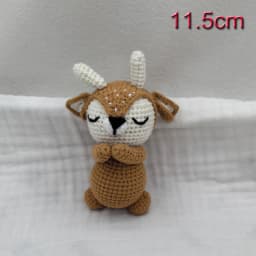 Handmade Kid Room Deco Stuffed Plush Toy Animal Amigurumi Handcrafts Kids Gifts Soft Fox Cow Lamb Birthday Sleeping Dolls