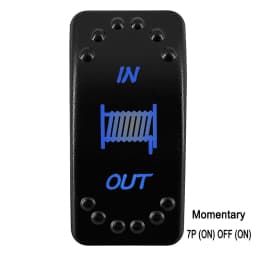 Waterproof Rocker Switch with Blue LED | 12V/24V Latching & Momentary (SPST/ DPDT) | for Marine, UTV, ATV, RZR, Automotive