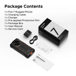 Phone robust DOOGEE Fire 7 5G Gemini AI 36Go (6 + 30) 128 Go battery mAh dimension Smartphone