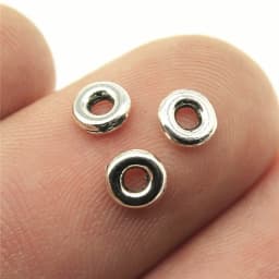 100pcs Antique Silver Color DIY Crafts Making Findings Handmade Metal Alloy Spacer Bead Charms For Jewelry Making