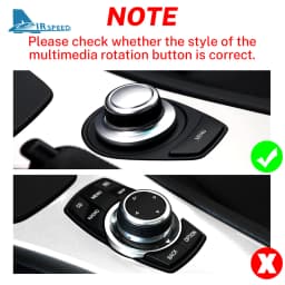AIRSPEED for BMW E60 E61 E63 E64 E66 Car IDrive Multimedia Button Knob Cover Accessories E Chassis One-button Crystal