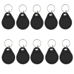 10pcs 125KHz T5577 Keyfobs Rewritable Duplicate Tag 5200 Proximity Copy Access Card ID Token Ring RFID Cloner Keychain