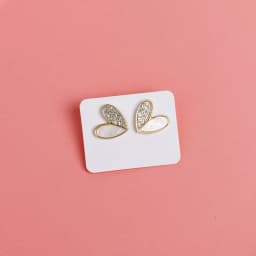 50PCS 4.5x3.5cm White Brown Black Horizontal Display Cards For Jewelry Stud Earrings Cardboard Small Business Packaging Supplies