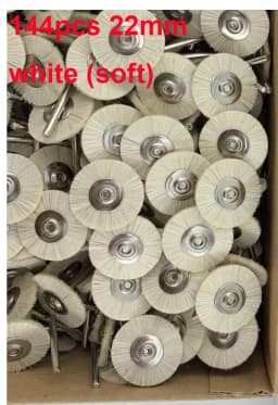 144PCS/100PCS Abrasive Brushes Wheel Set 19mm 22mm 25mm Jewelry Polishing Mop for Dremel Drill 2.35mm Shank Grinding Wheels
