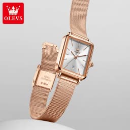 OLEVS 3692 Original Quartz Watch With Gift Box for Woman Ultra Thin Fashion Simple Square Auto Date Waterprorof Ladies Watch New