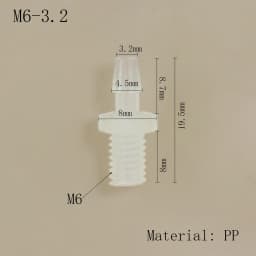 Hose Joint Adapter PP Plastic Air Valve Pipe Dispensing Glue Subpackaging Fitting Connector