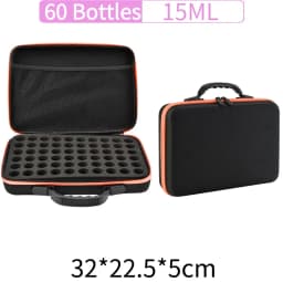 Essential Oils Carrying Case EVA Travel Storage Organizer Essential Oil Case with Foam Insert Portable for30/60 Bottles 10/15 ML