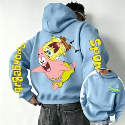 SpongeBob SquarePants and Patrick Star Cartoon Anime 2026 Spring and Autumn Men's and Women's Fashion Sports Hoodies