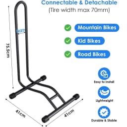 1/2/3 Bikes Stand for Storage, Bike Floor Parking Stand Bicycle Cycle Storage Locking Stand with Reversible Design, Bike Rack