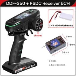 DUMBORC DDF-350 Transmitter with Receiver 2.4G 10CH Digital Radio Remote Controller for RC Car Boat Tank LCD FHSS System