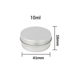 5-10pcs 5g - 100g Empty Aluminum Tins Cans Silver Metal Round Cans with Screw Lid for Salve Spices Candles Lipstick