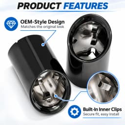 For BMW 3 Series G20 G21 2019-2022 320i 320d 330i 330e OEM Style Exhaust Tip Cover Tailpipe Trim Round Outlet