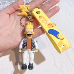 Cartoon The Simpsons Keychain Lisa Bart Homer J. Simpson Keyring Backpack Creative Car Key Chain Accessorie Toys Christmas Gifts