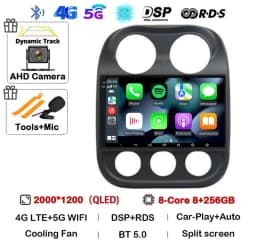 Android 16 Carplay For Jeep Compass Patriot 2010 2011 2012 2013 2014 2015 2016 Car Radio Multimedia Player Stereo Head Unit 2din