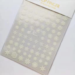 Sliver Bronzing 3D Christmas Nail Art Decoration Sticker Sparkly White Colorful Glitter Geometry Snowflake Winter Slider Foil
