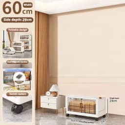 Heavy Duty Foldable Storage Cabinet with Wheels – Multi-layer Baby Wardrobe & Toy Organizer for Bedroom, Space-Saving for Kids