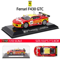 Bburago 1:43 Le Mans Ferrari 499P 2024 488 250 512 Alloy Luxury Vehicle Diecast Pull Back Cars Model Toy Collection Gift