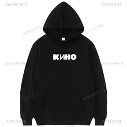 Viktor Tsoi Kino Black Album & A Star Named Sun Graphic Hoodie Men Women Oversized Pullover Vintage Rock Streetwear