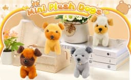 12/24PCS Mini Plush Dogs Bulk 12cm Puppy Stuffed Animals Soft Cute Small Dogs for Goodie Bags Baby Shower Birthday Party Favors