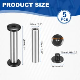5/10pcs M4 Knife Handle Screws Hex Sink Head Stainless Steel Pocket Knife Pivot Pin Folding Knives Bolts Fasteners Blade Fixing