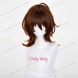 Agnes Tachyon Cosplay Wig 43cm Short Mixed Brown Women Wigs Anime Cosplay Wig Halloween Heat Resistant Synthetic Hair
