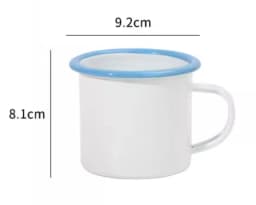 Customized Enamel Metal Mug 350ML Colorful Print Your Photo LOGO Coffee Mugs, Tea Cups, Mothers' Day, Fathers' Day Wedding Gift