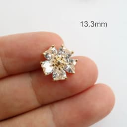 5pc Luxury Crystal Buttons Rhinestone Cubic Zirconia Button for Clothes Decorative CZ Sewing Cashmere Knit Cardigan