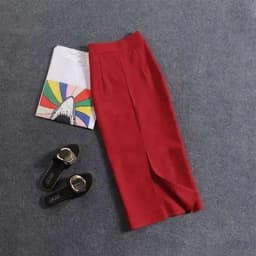2024 summer new women's stretch slim temperament bag hip skirt ladies Knee-Length Casual Polyester Solid