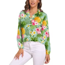 Vintage Flower Print Loose Blouse Irises by Van Gogh Simple Oversized Blouses Woman Long-Sleeve Cute Shirts Autumn Graphic Top