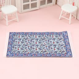 1Pc 1:12 Dollhouse Miniature Floor Rug Mat Turkish Woven Cover Carpet Model Bedroom Living Room Decor Toy Doll House Accessories