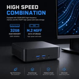 2026 New Mini PC Intel Core I3 6006U Windows 11 Pro Compact Silent Triple Display Type C HDMI Expandable Memory For Office Home