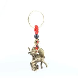 New Year 2027 Sheep Lucky Pendant Keychain Pi Xiu Feng Shui Wealth Key Ring Vintage Red String Knot Bag Pendant Jewelry Gift