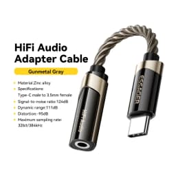 Essager Type C to 3.5mm Hi-Fi Audio Adapter Cable USB-C 3.5 Jack Audio Cable for iphone 17 Huawei Xiaomi Earphone Audio Adapter