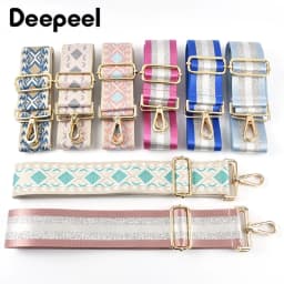 1P Deepeel 5cm Wide Handbag Straps Embroidered Bag Strap Shoulder Band Crossbody Webbing Adjustable DIY Sewing Accessories